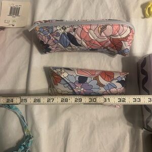 Vera Bradley Floral Cosmetic Bag & Clamshell eye glass case